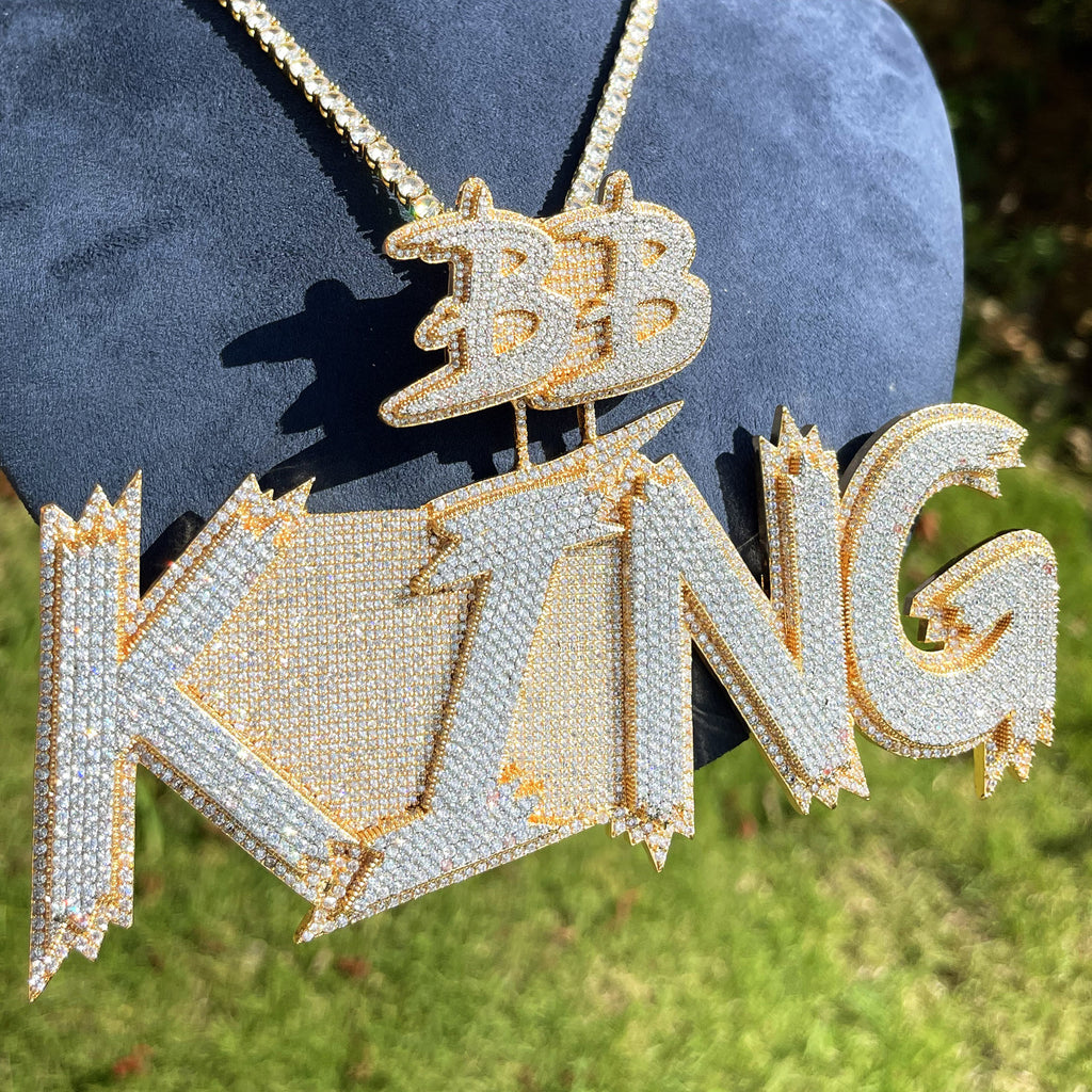 Iced Graffiti Letters Hip Hop Custom Made Nameplate Hip Hop Pendant