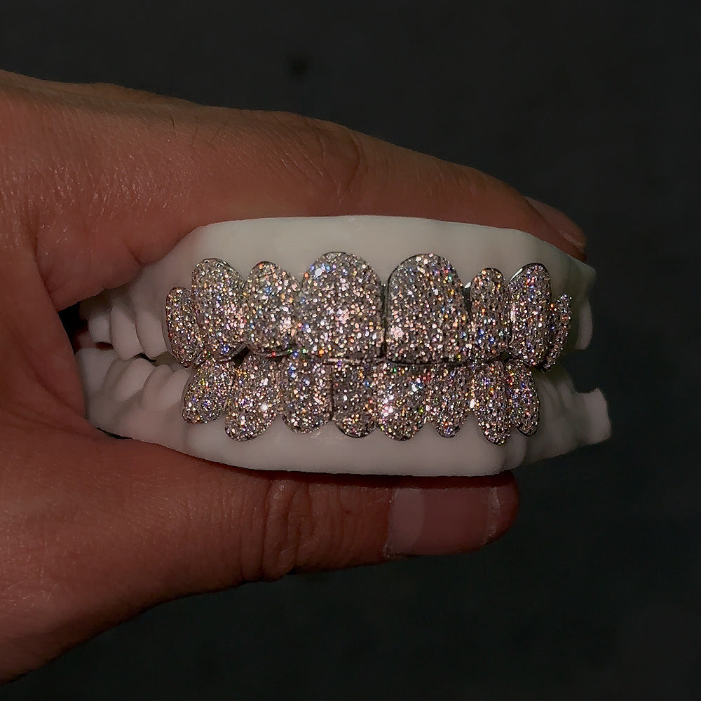 Honeycomb S925 Moissanite Diamond Grillz