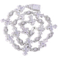 Full Diamond Round Bead T Square Zirconia Cross Cuban Link Thegoldlinks