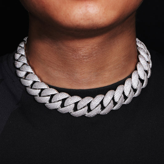 20MM   Chunky Iced out Cuban Link Chain