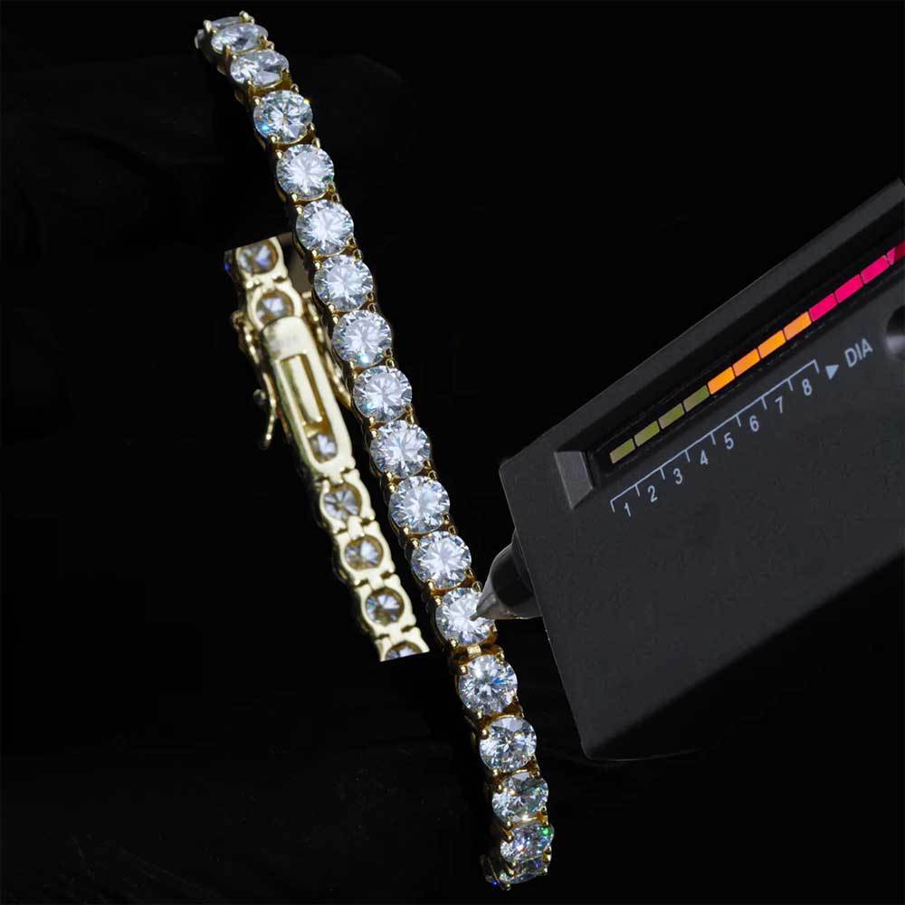 Rose Gold 925 Silver Moissanite Tennis Bracelet (ALL SIZES) Gubanlink