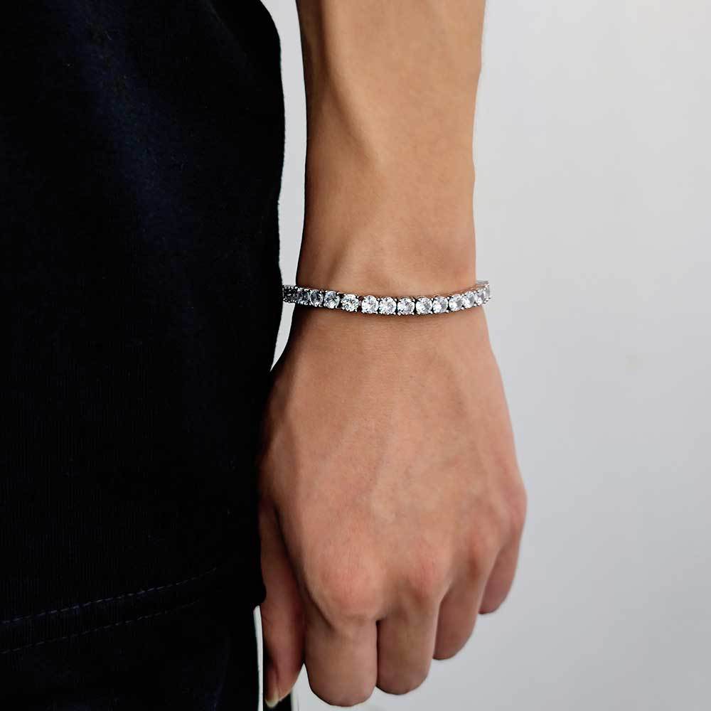 Rose Gold 925 Silver Moissanite Tennis Bracelet (ALL SIZES) Gubanlink