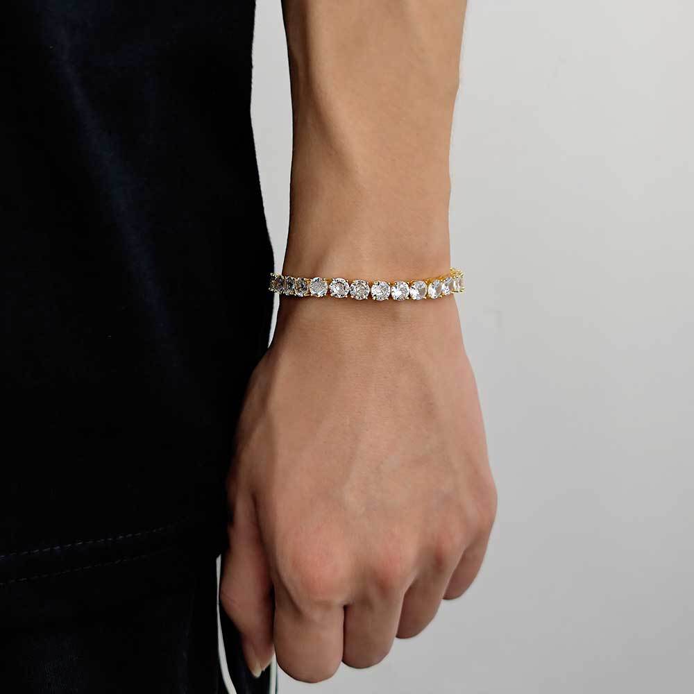 Rose Gold 925 Silver Moissanite Tennis Bracelet (ALL SIZES) Gubanlink