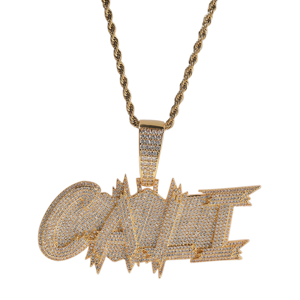 Custom Three-row Letter Hip-hop Pendant Gubanlink