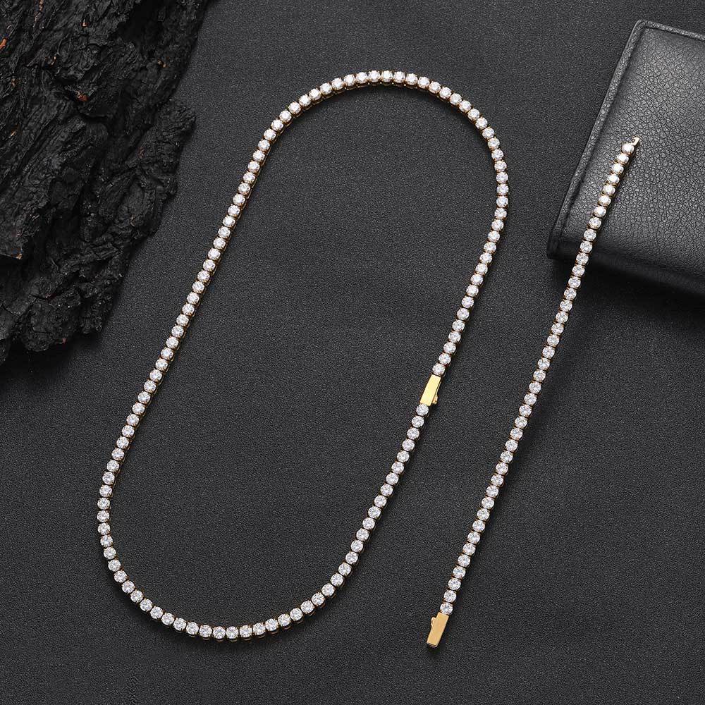 4MM  Gold Plated Tennis Chain