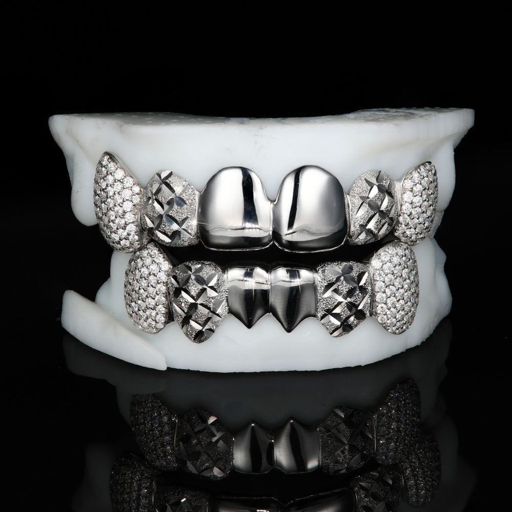 Glossy S925 Moissanite Diamond Grillz Gubanlink