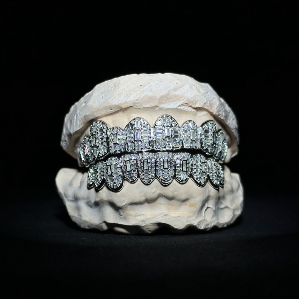 BaguetteS925 Moissanite Diamond Grillz Gubanlink