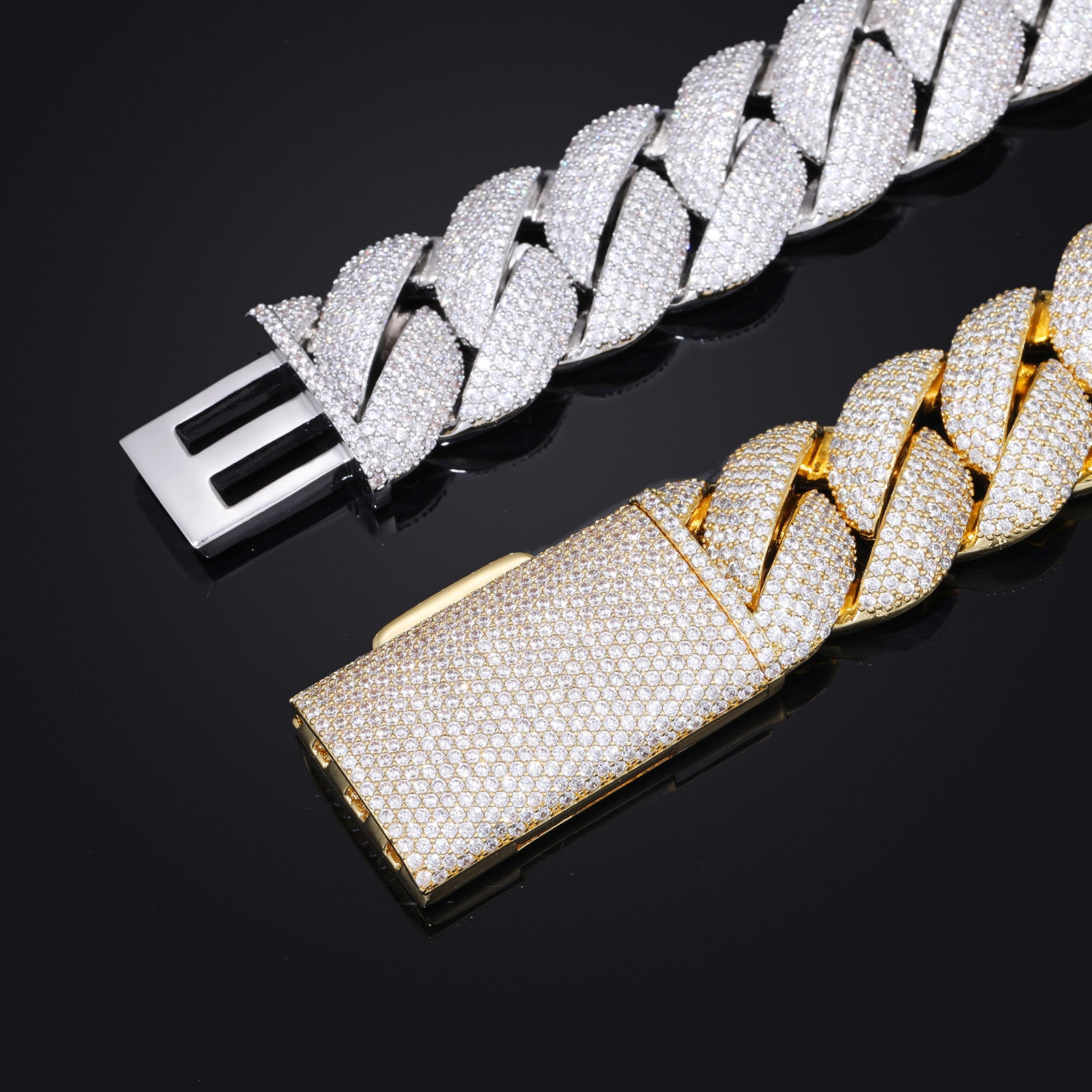 20MM   Chunky Iced out Cuban Link Chain