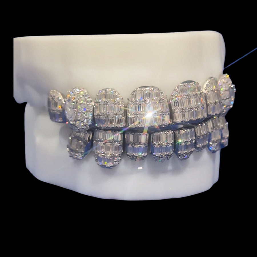 Emerald S925 Moissanite Diamond Grillz