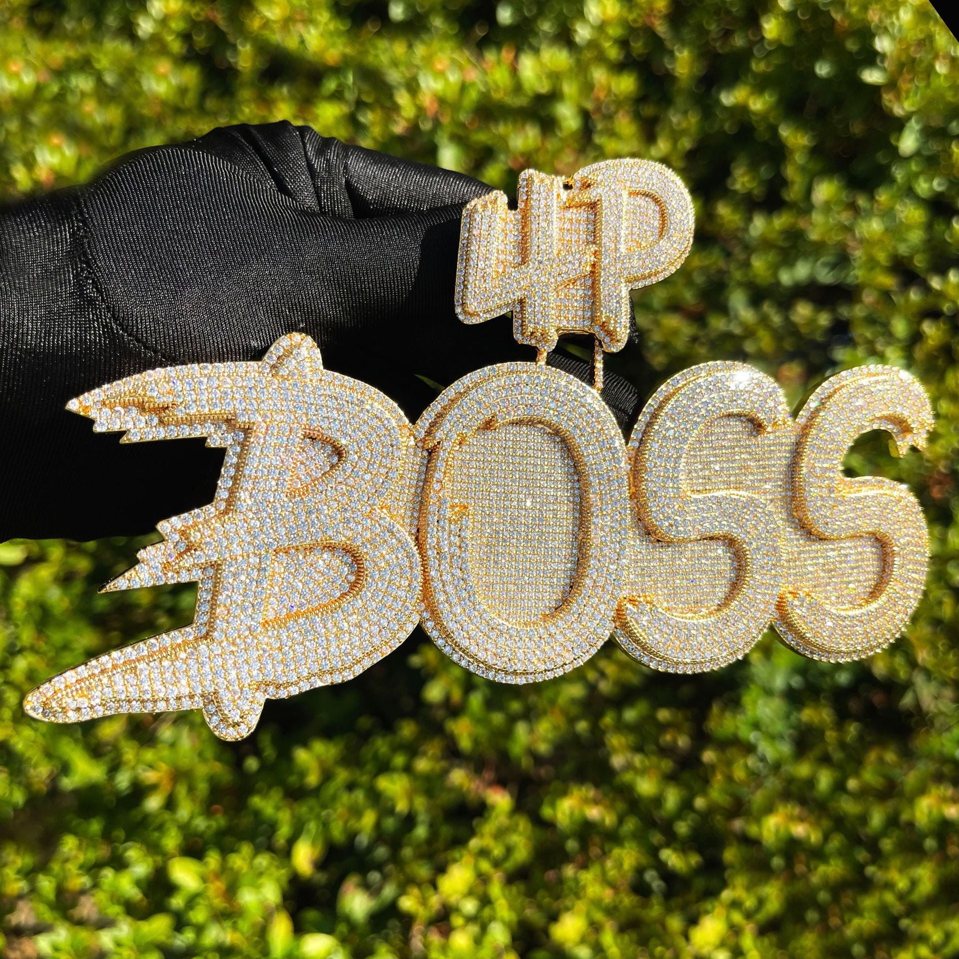 Iced Graffiti Letters Hip Hop Custom Made Nameplate Hip Hop Pendant