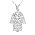 Hamsa Hand 925 Vvs d Moissanite Diamond Pendant UCCIYO