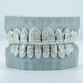 10 on 10 Hybrid 10k White Gold Moissanite Diamond Grillz Gubanlink