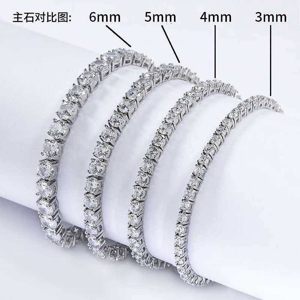 Rose Gold 925 Silver Moissanite Tennis Bracelet (ALL SIZES) Gubanlink