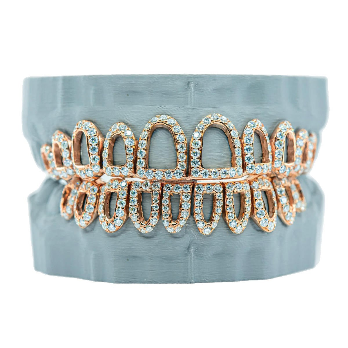 10 on 10  S925 F VSS  Moissanite Diamond Hollowing Out Grillz Gubanlink