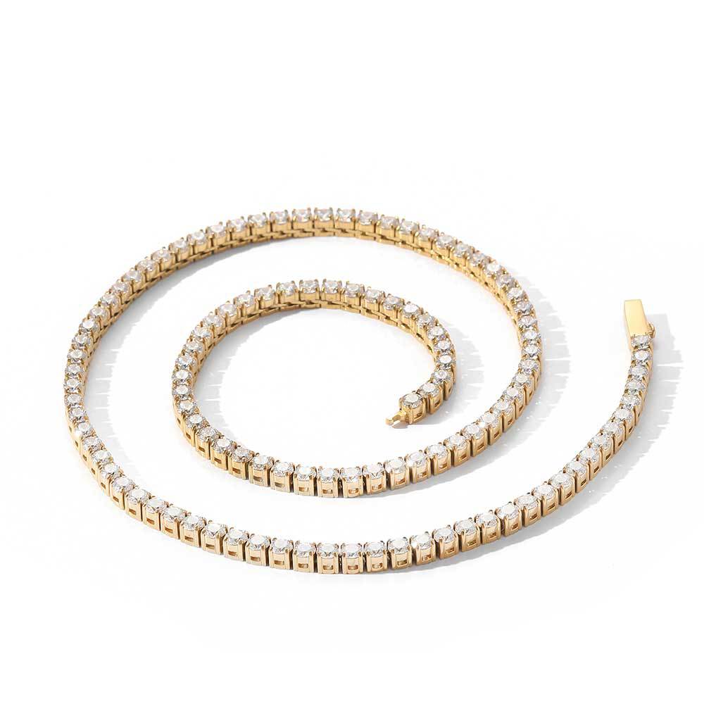 5MM Gold Plated  Tennis Chain Thegoldlinks
