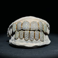 Gubanlink Baguette Cut Rectangular VVS Moissanite 925 Silver Geometric Iced Out Hip Hop 6On 6 Teeth Grillz