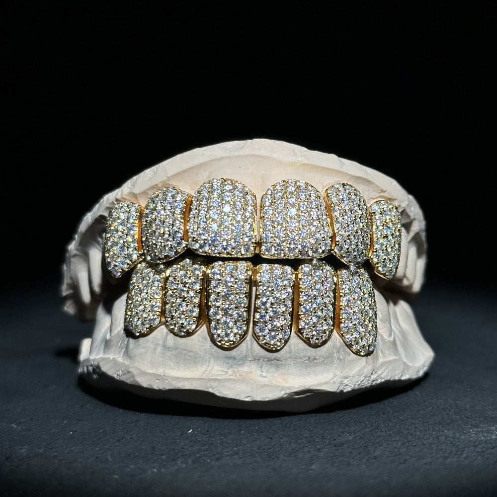 Gold S925 Moissanite Diamond Grillz Gubanlink