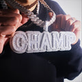 Custom Square and Round Silver Moissanite Letter Pendants Gubanlink