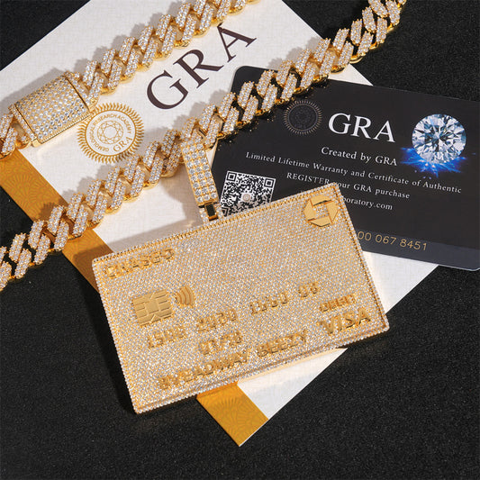 Moissanites Iced Out Credit Card Custom Pendant Bank Card Pendant
