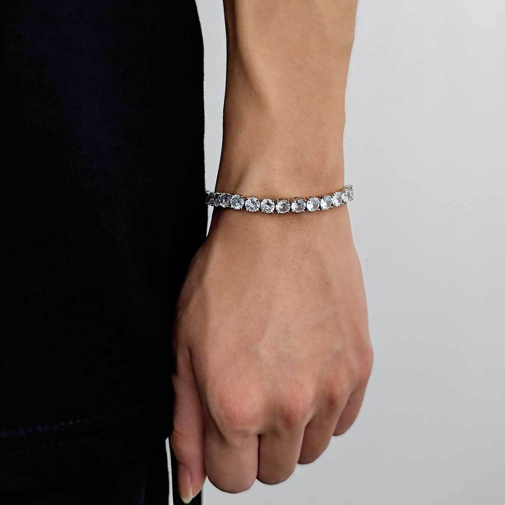 Rose Gold 925 Silver Moissanite Tennis Bracelet (ALL SIZES) Gubanlink