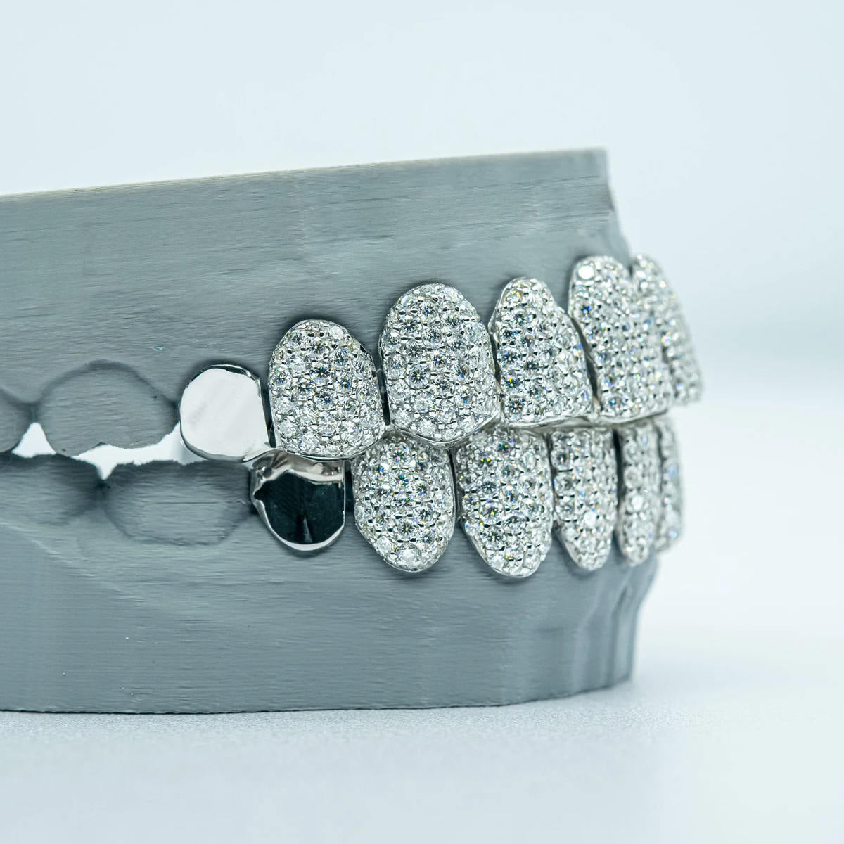 End Cap S925 VVS Moissanite Diamond Grillz Gubanlink
