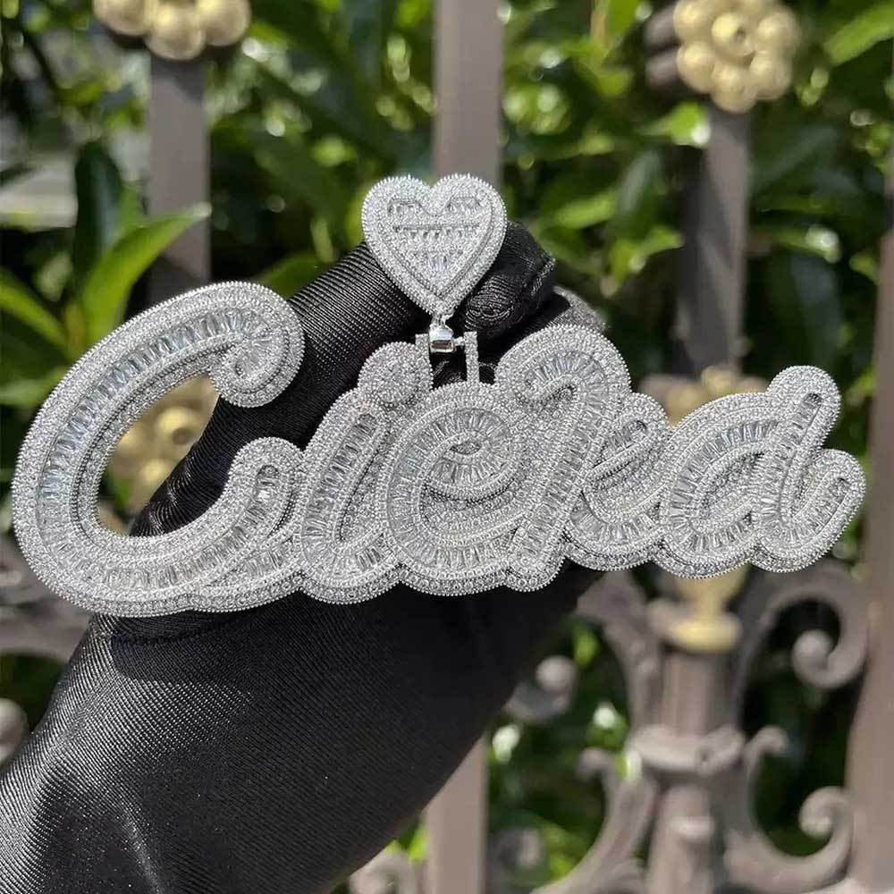 Customized Letter Square Zircon Pendant Gubanlink