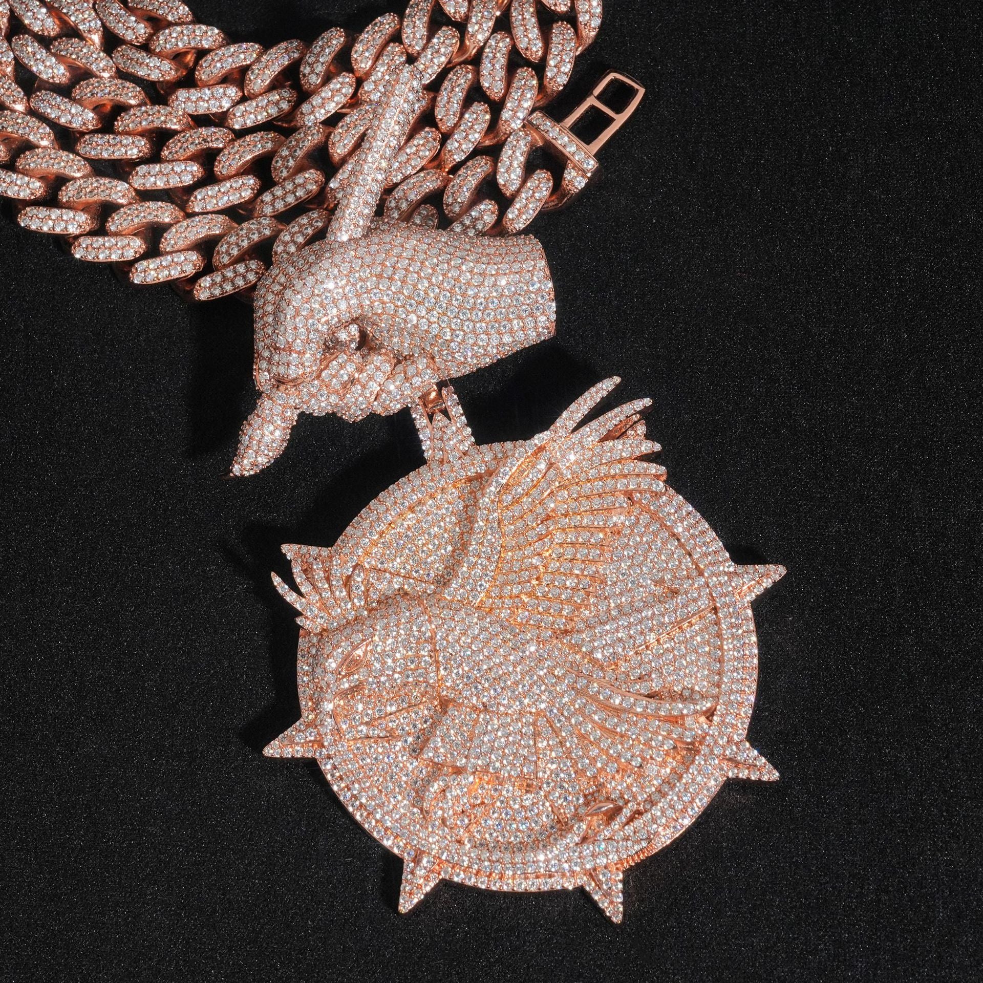 3D Bird Moissanite Hip Hop Pendant