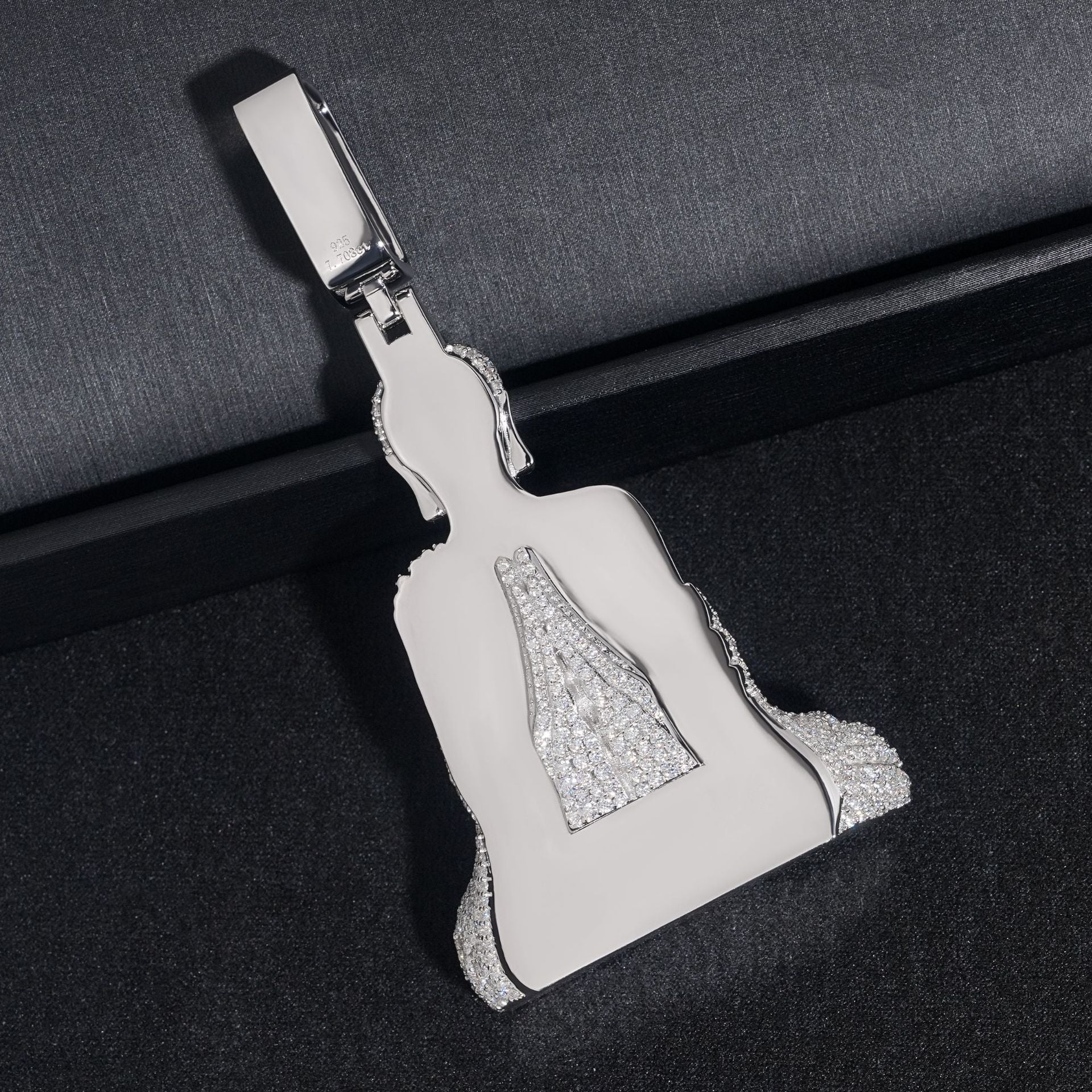 Buddha Pendant VVS Moissanite S925 Silver Icy Crystal