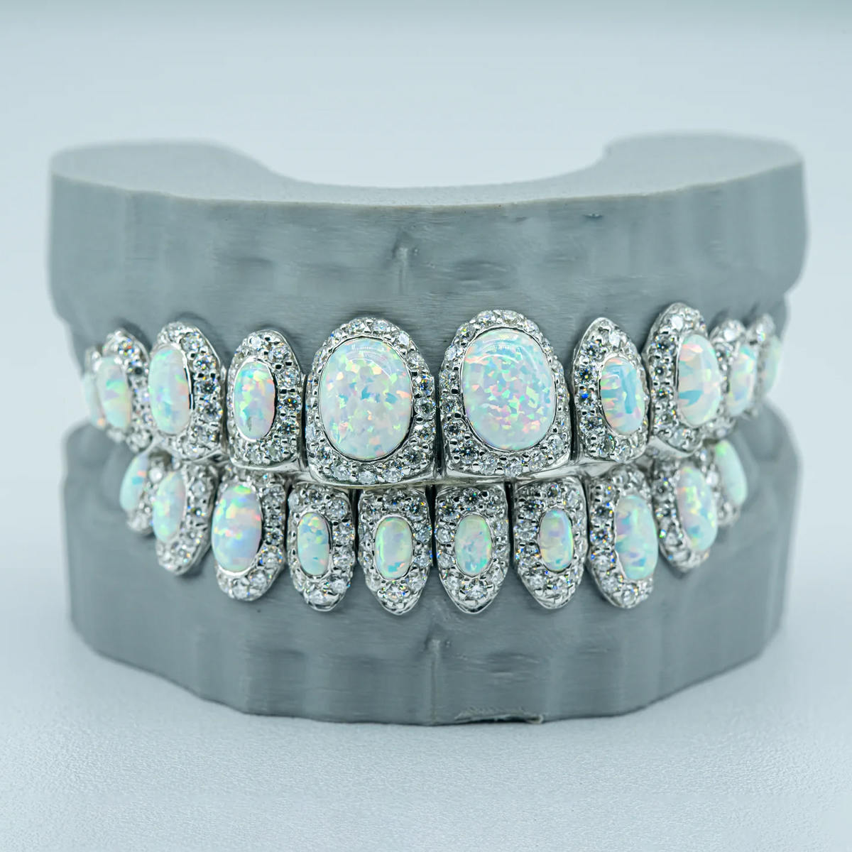 Opal With S925 VVS Moissanite Diamond Grillz
