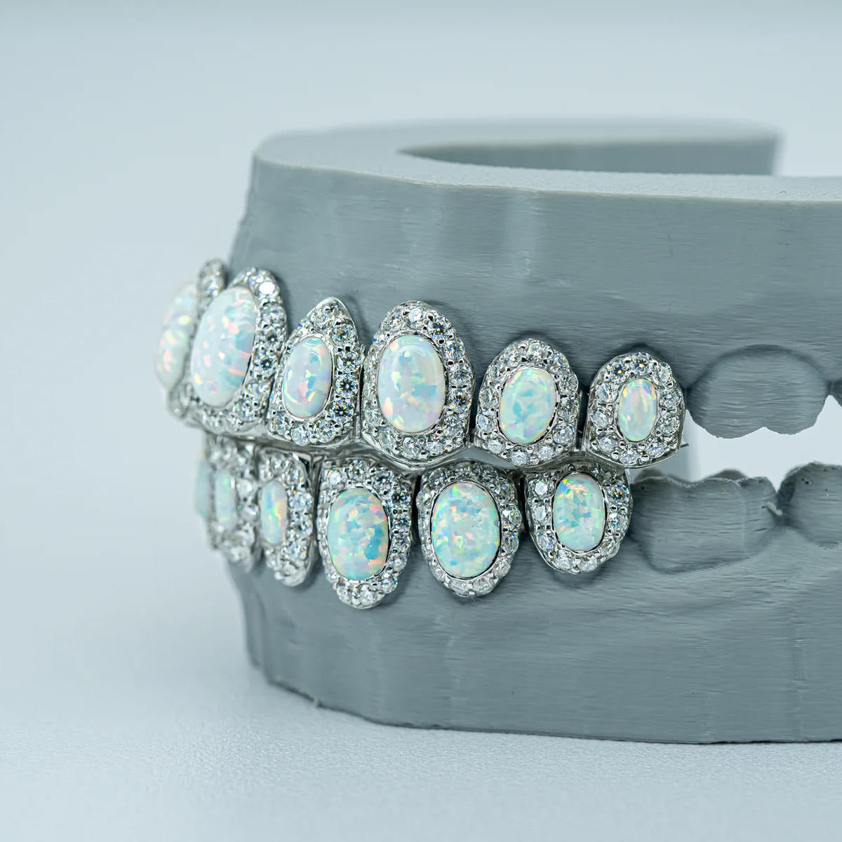 Opal With S925 VVS Moissanite Diamond Grillz