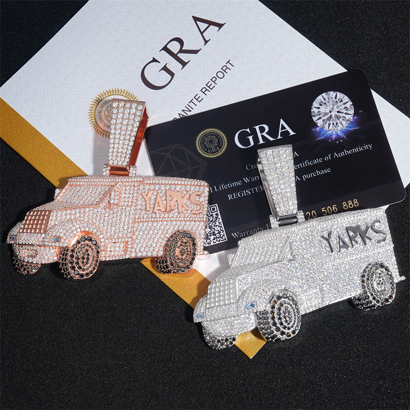 Custom Car Moissanite Hip Hop Pendant gubanlink