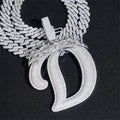 Diamond Jumbo Thorn Initial Pendant Necklace gubanlink