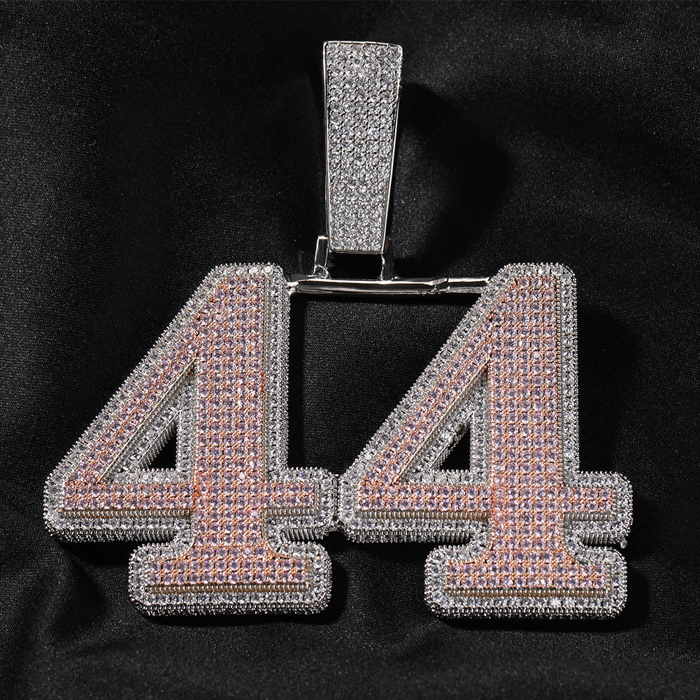 Customized Digital and Alphabet Zircon Pendant Gubanlink