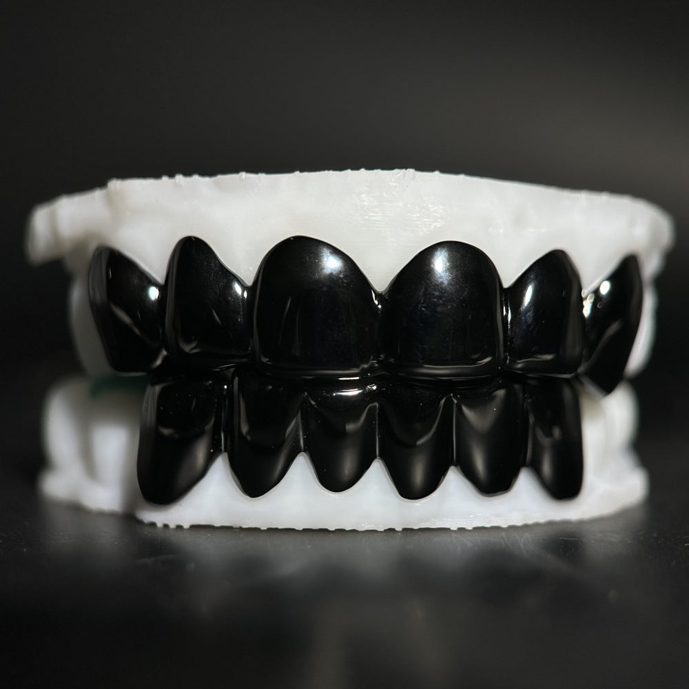 Black Solid Deep Cut Grillz