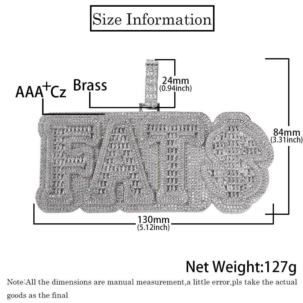 Custom Square and Round Silver Moissanite Letter Pendants