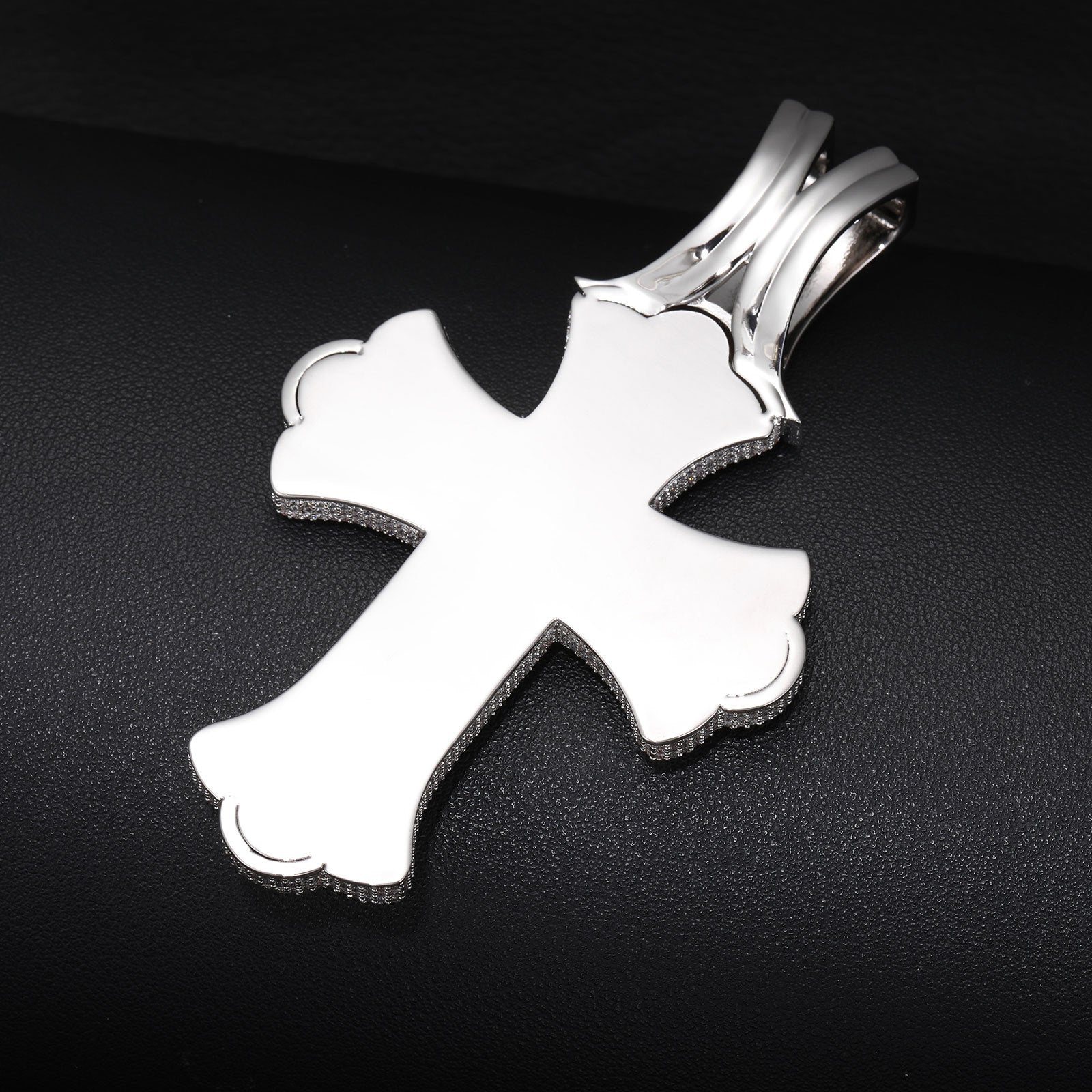 Oversized  CZ Stone Cross Pendant
