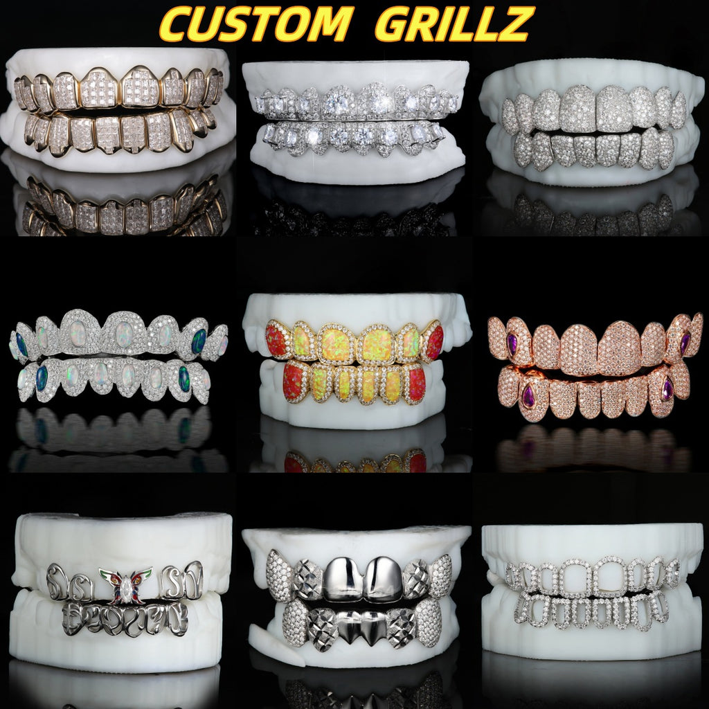 How to Customize Our S925 Silver Moissanite Diamond Grillz？