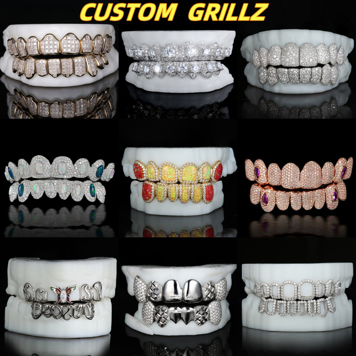 How to Customize Our S925 Silver Moissanite Diamond Grillz？