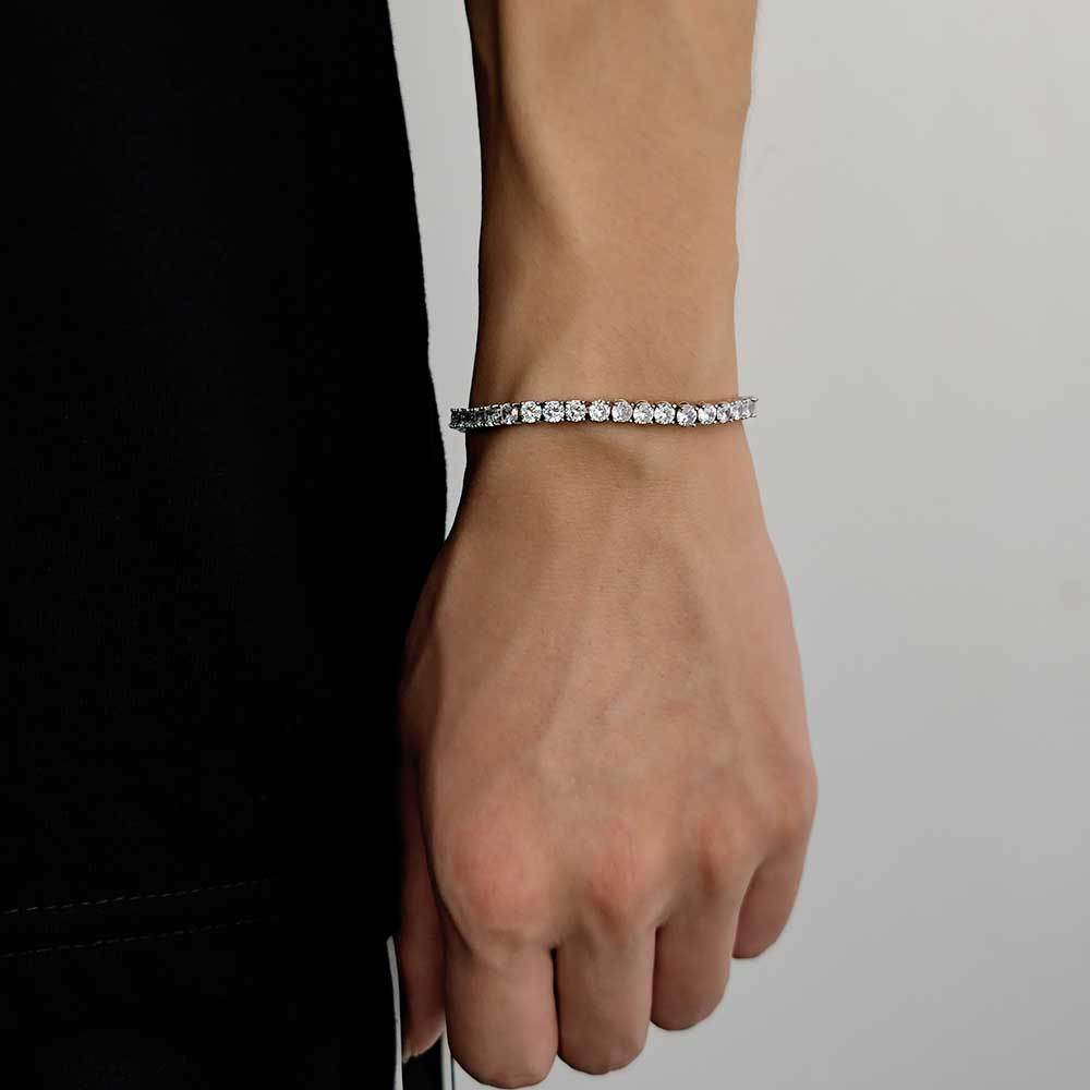 Rose Gold 925 Silver Moissanite Tennis Bracelet (ALL SIZES) Gubanlink