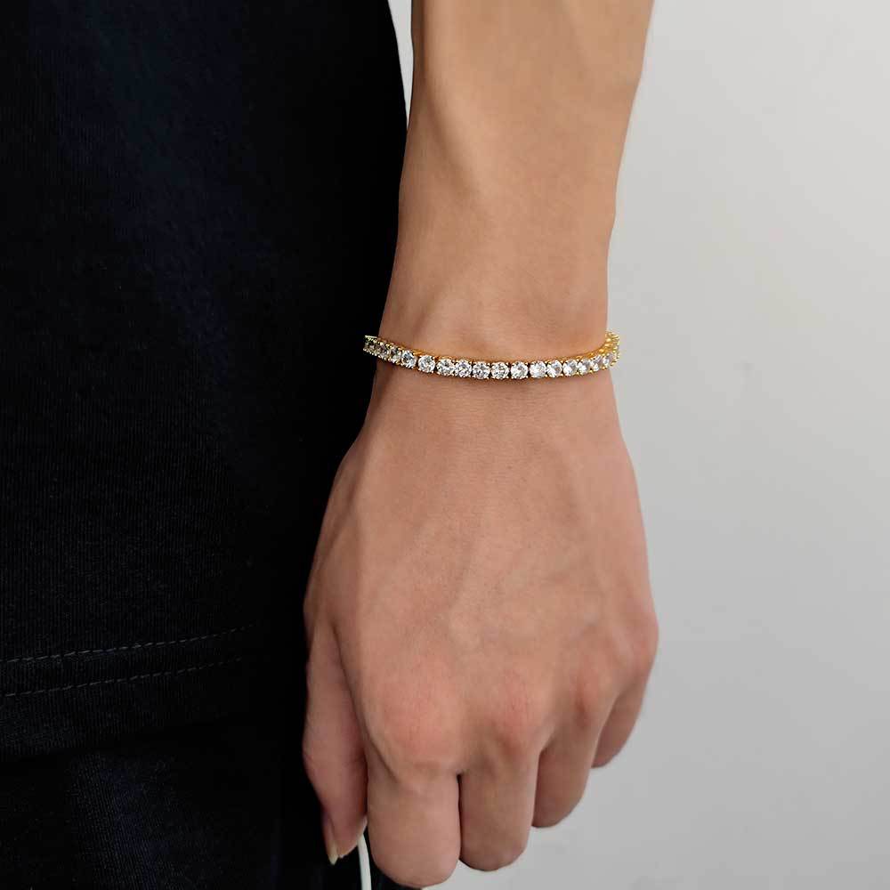 Rose Gold 925 Silver Moissanite Tennis Bracelet (ALL SIZES) Gubanlink