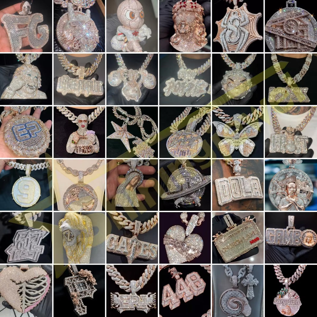 How do I customize my Silver Moissanite Letter Pendant? Gubanlink