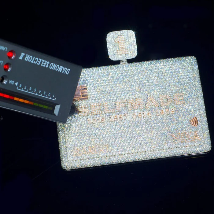 Iced Out  Moissanite Credit Card Custom Pendant Bank Card Pendant