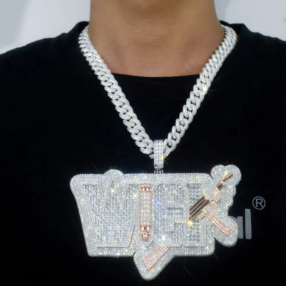 How do I customize my Silver Moissanite Letter Pendant? Gubanlink