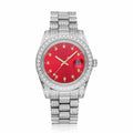 13.3CT Iced Out Red Face  14K White Gold 41MM  Moissanite Presidential Watch Gubanlink