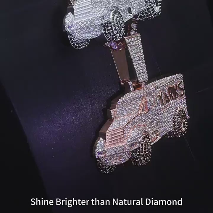 Custom Car Moissanite Hip Hop Pendant
