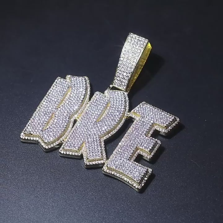 Customized Digital and Alphabet Zircon Pendant