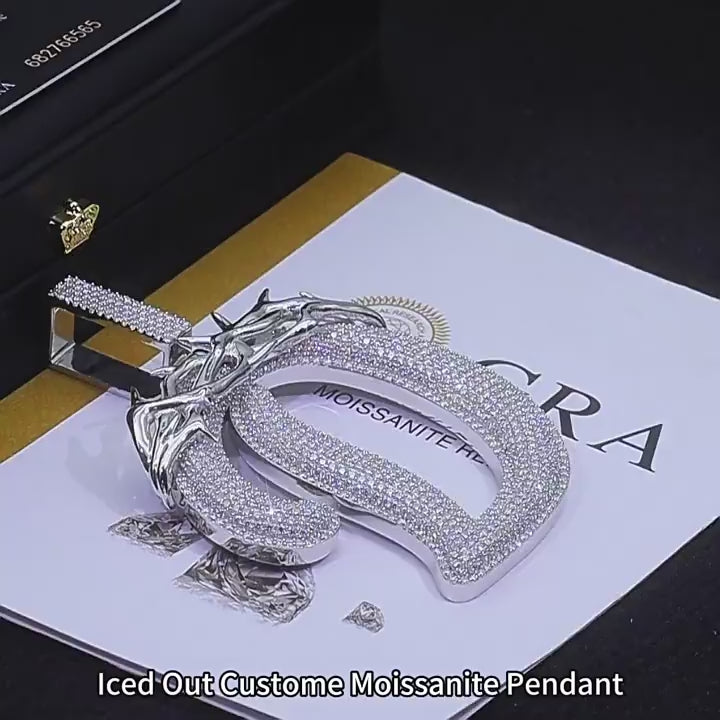 Diamond Jumbo Thorn Initial Pendant Necklace