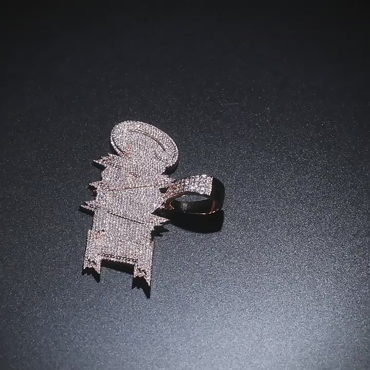 Custom Three-row Letter Hip-hop Pendant