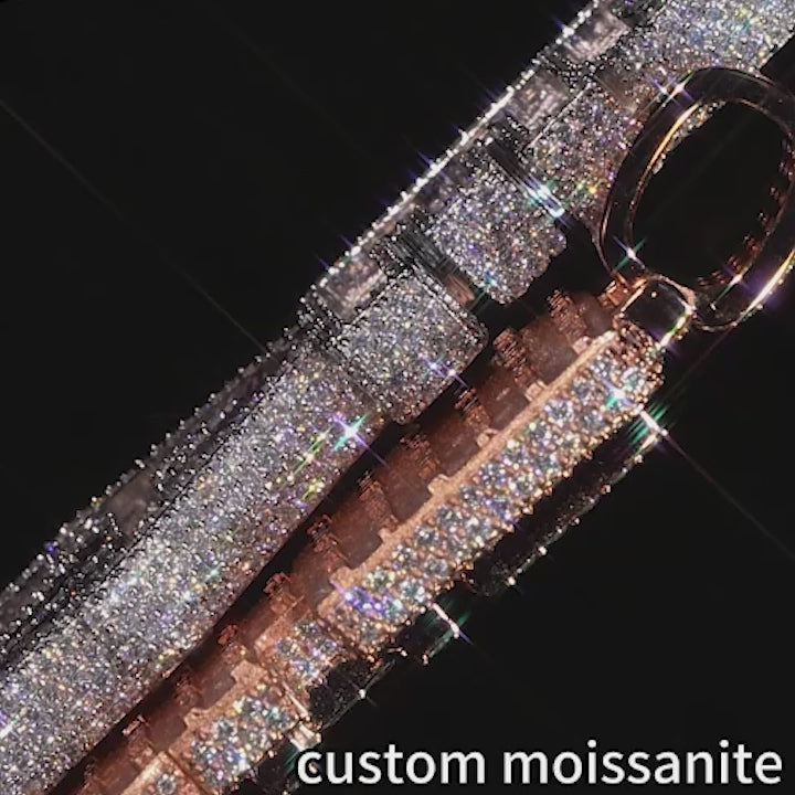 Custom Silver Fully Iced VVS Moissanite Rapper Letter Pendant