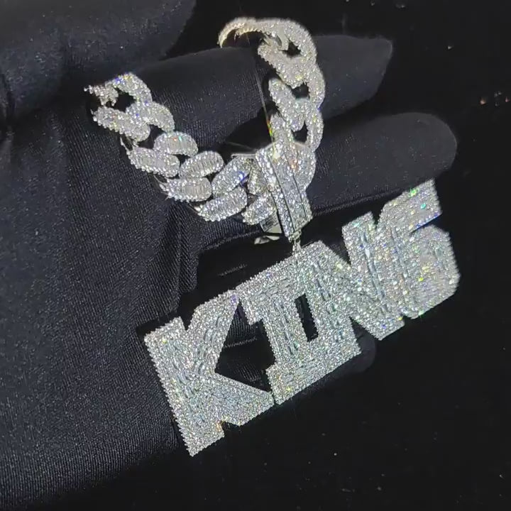 Custom T-square hip-hop letter pendant